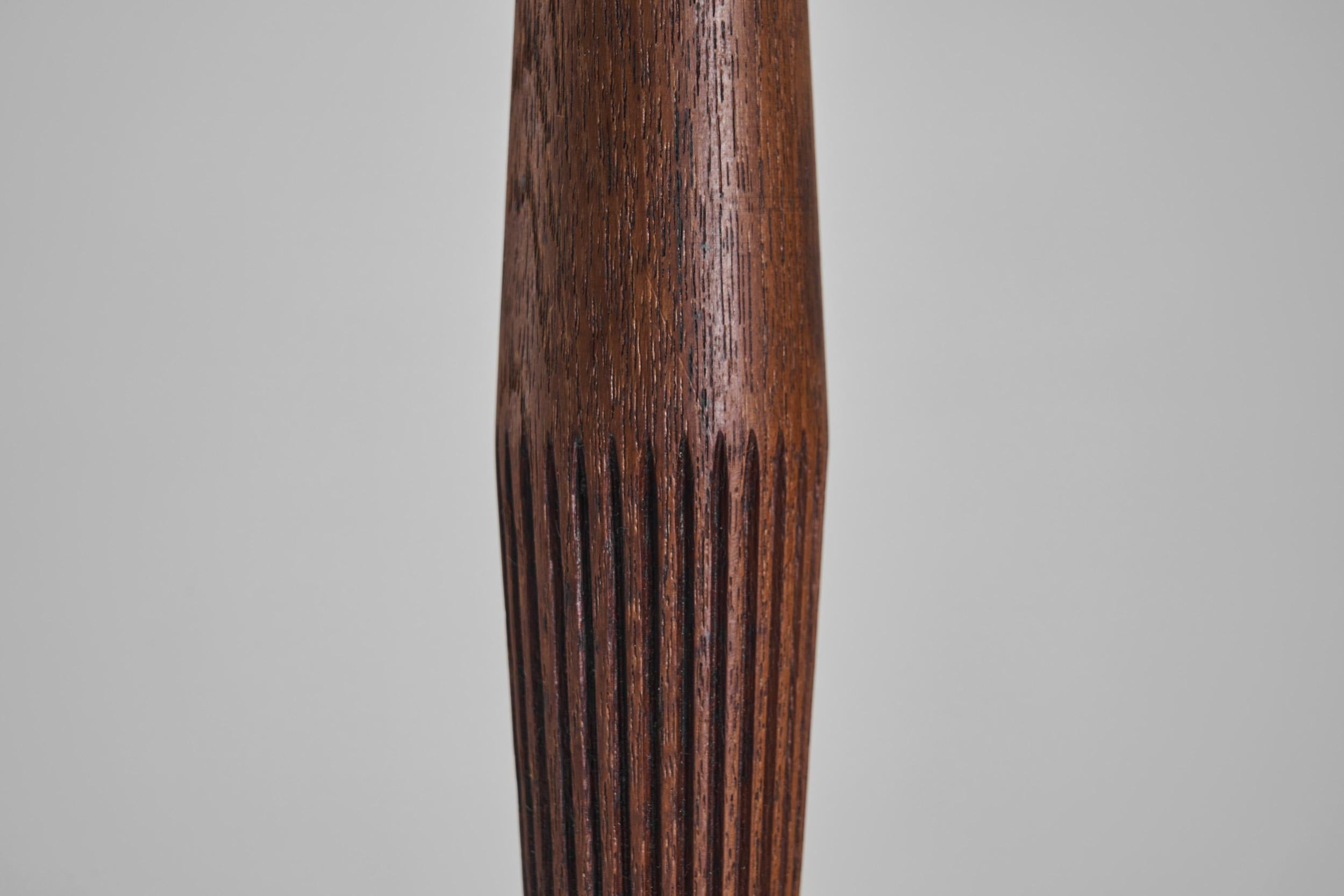 Lampe de table en orme et laiton Hans Bergström pour ASEA, Suède, années 1950 en vente 8
