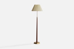 Hans Bergström, Lampada da terra, ottone, olmo, carta, Svezia, anni '40