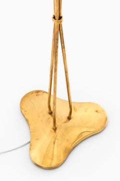 Hans Bergström Floor Lamp in Brass by ASEA, 1950s