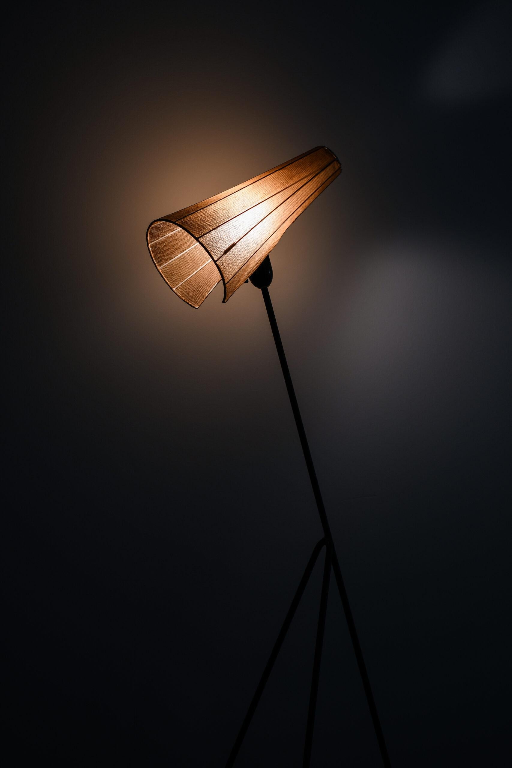 Iron Hans Bergström Floor Lamp Produced by Ateljé Lyktan in Sweden
