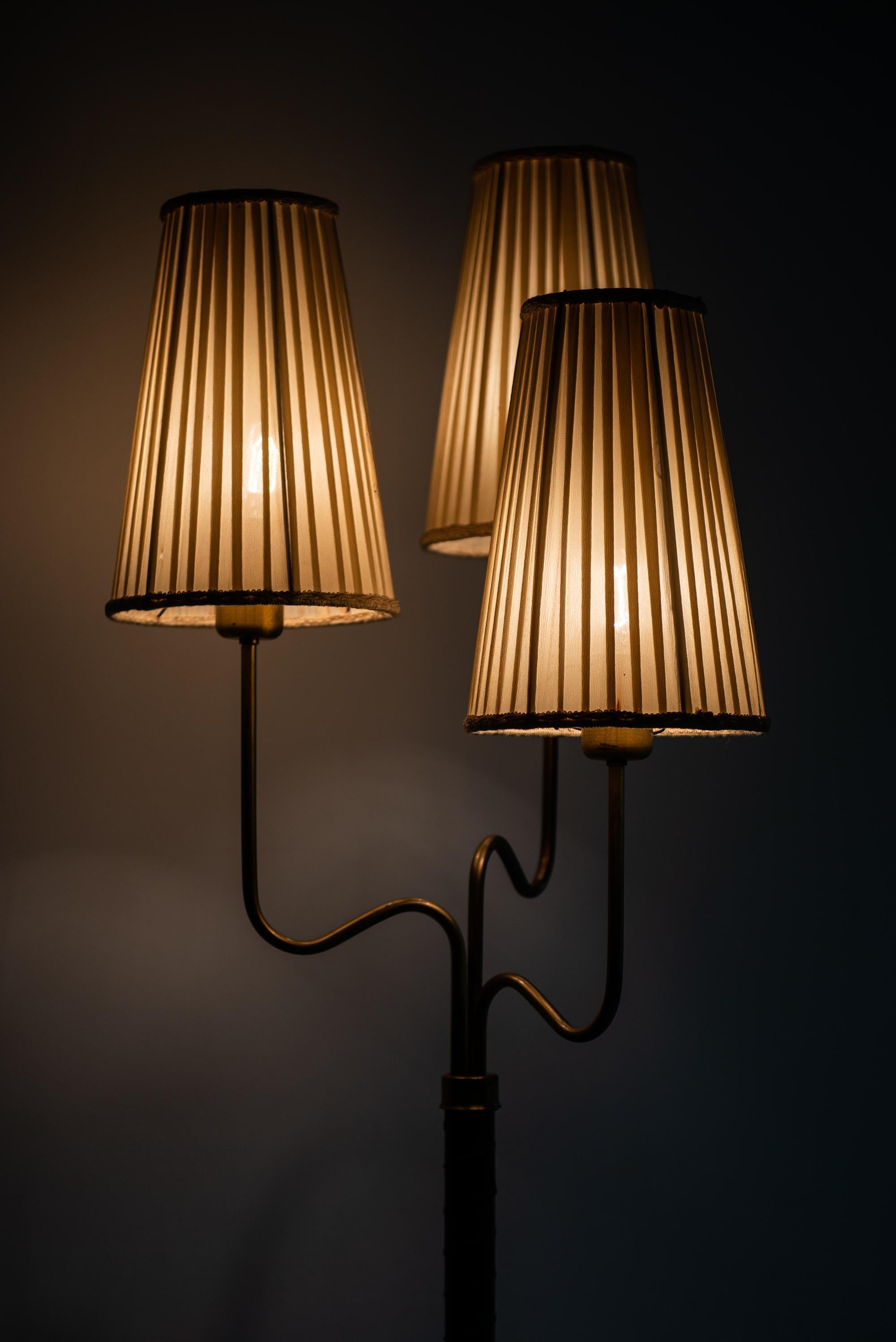 Hans Bergström Floor Lamp with 3 Arms Produced by ASEA in Sweden 3