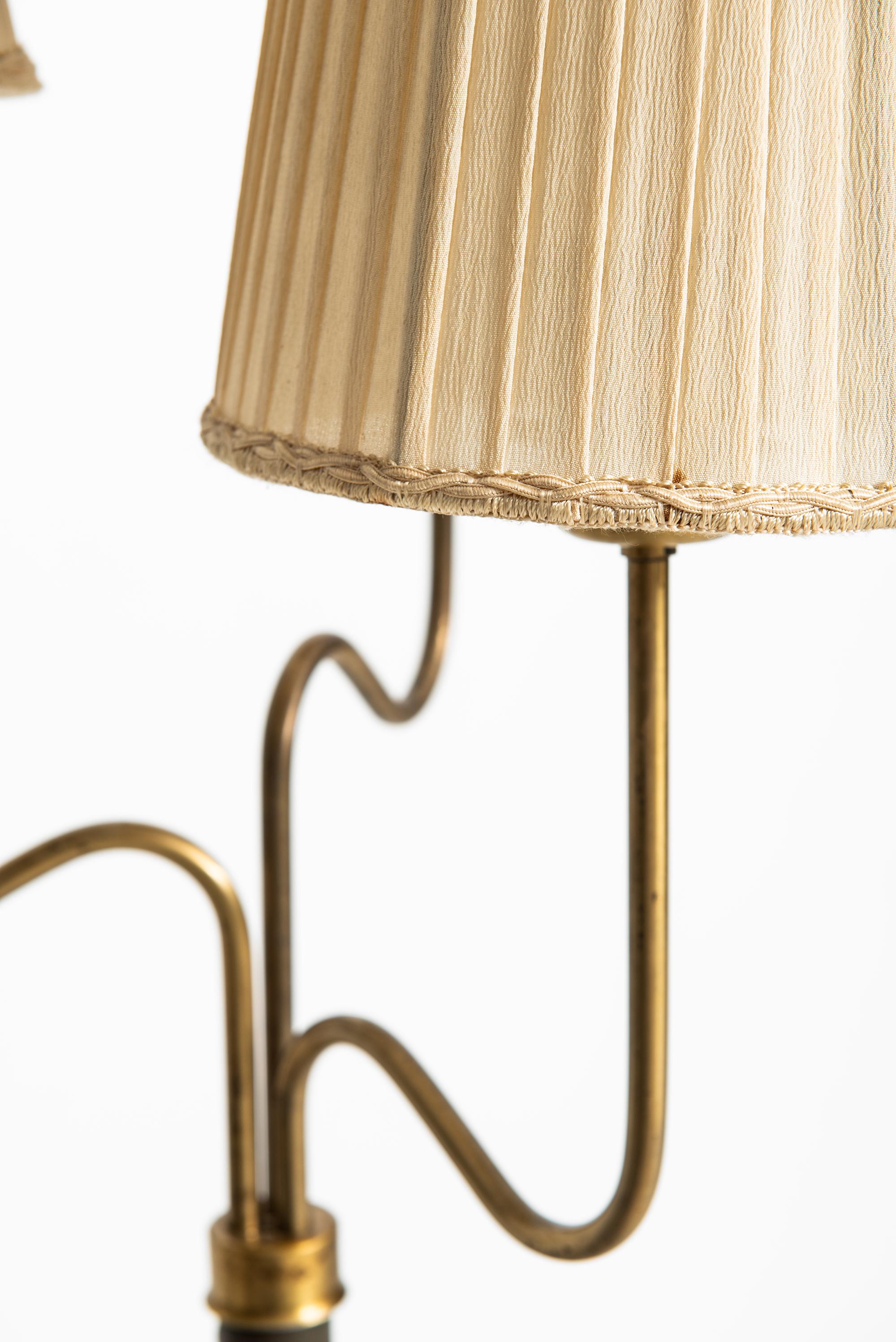 Mid-20th Century Hans Bergström Floor Lamp with 3 Arms Produced by ASEA in Sweden