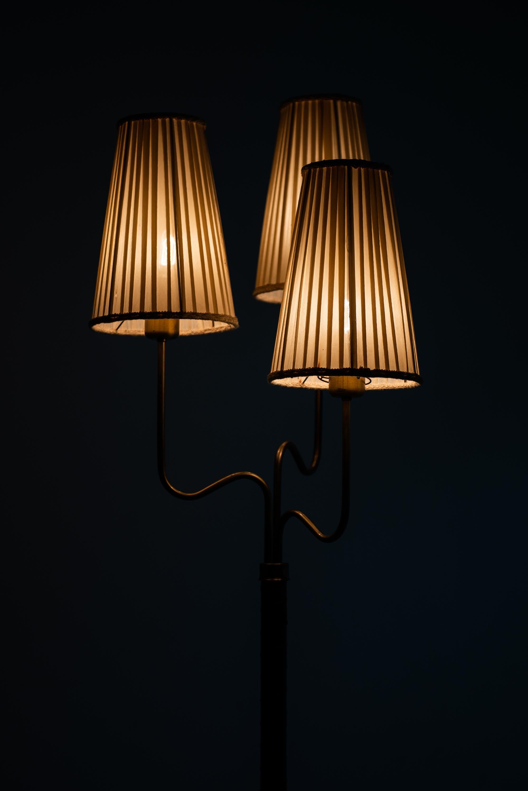 Hans Bergström Floor Lamp with 3 Arms Produced by ASEA in Sweden 1