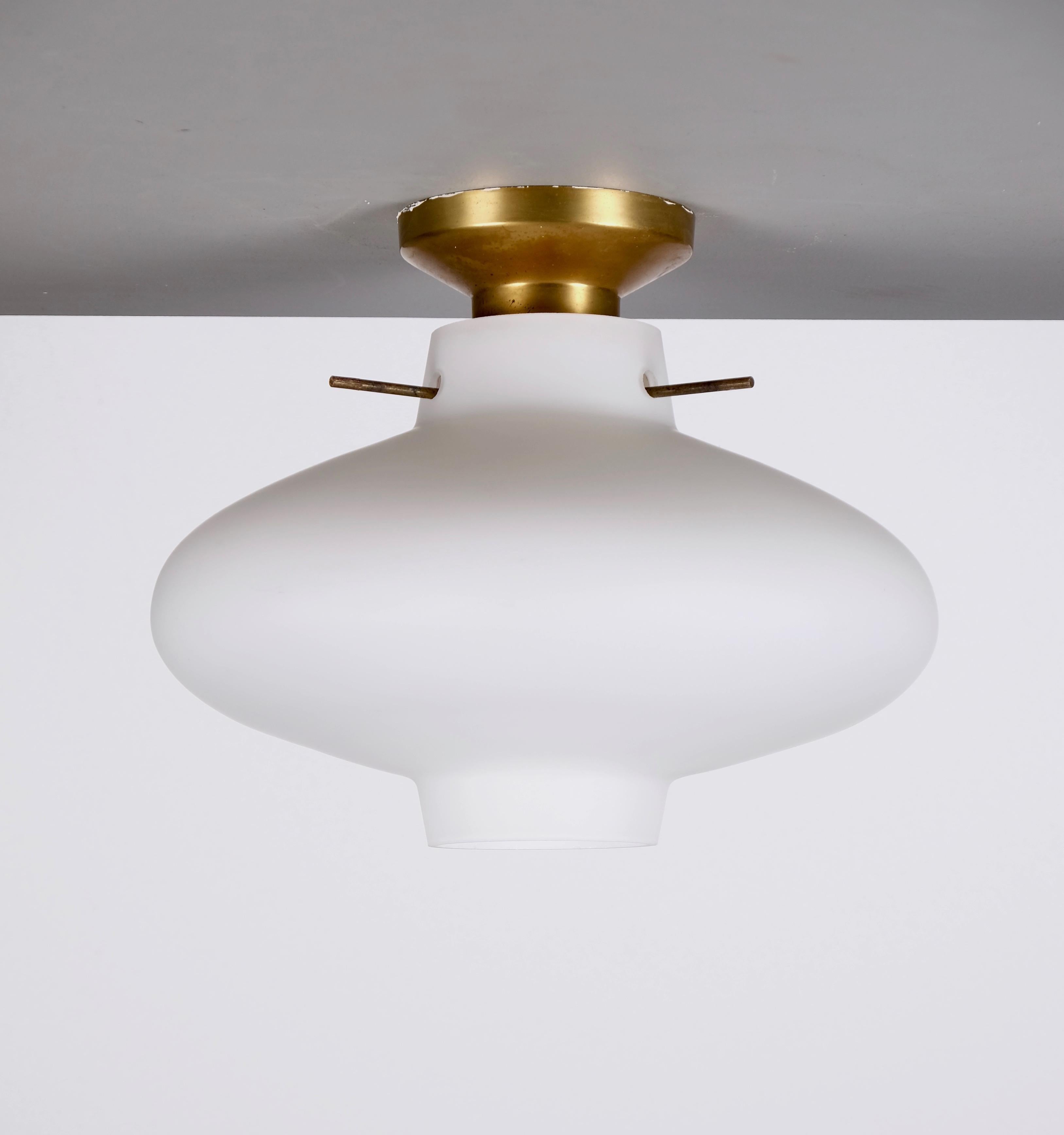 Hans Bergström Flush Mount Light, Sweden, 1950s In Good Condition In Stockholm, SE