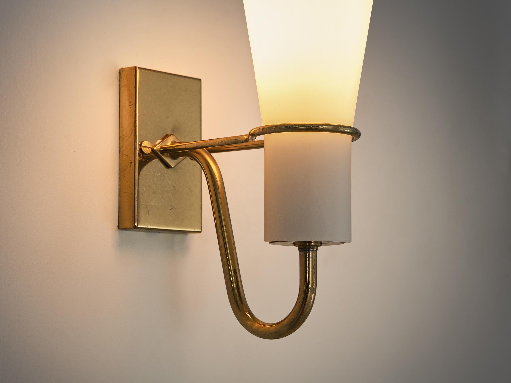 Hans Bergström for ASEA Belysning Wall Lights in Brass 2