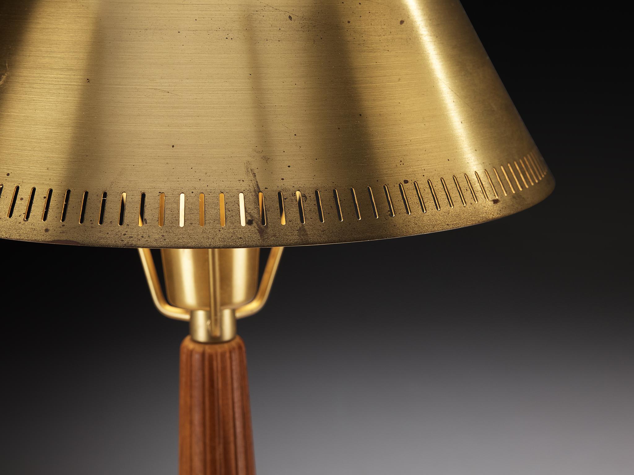 Hans Bergström for ASEA Table Lamp in Mahogany and Brass For Sale 3