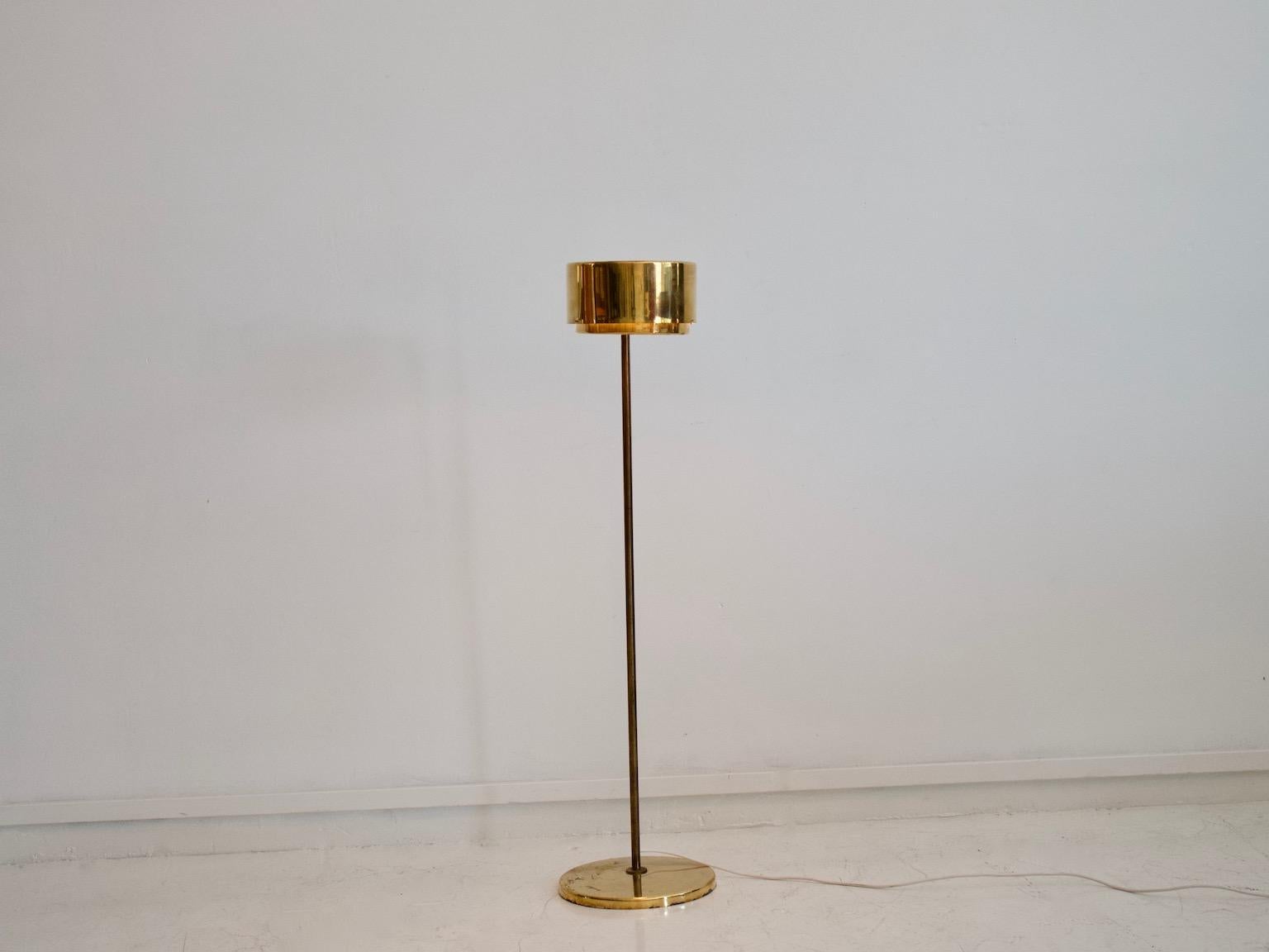 Brass floor lamp designed by Hans Bergström in circa 1950s. The model is named 