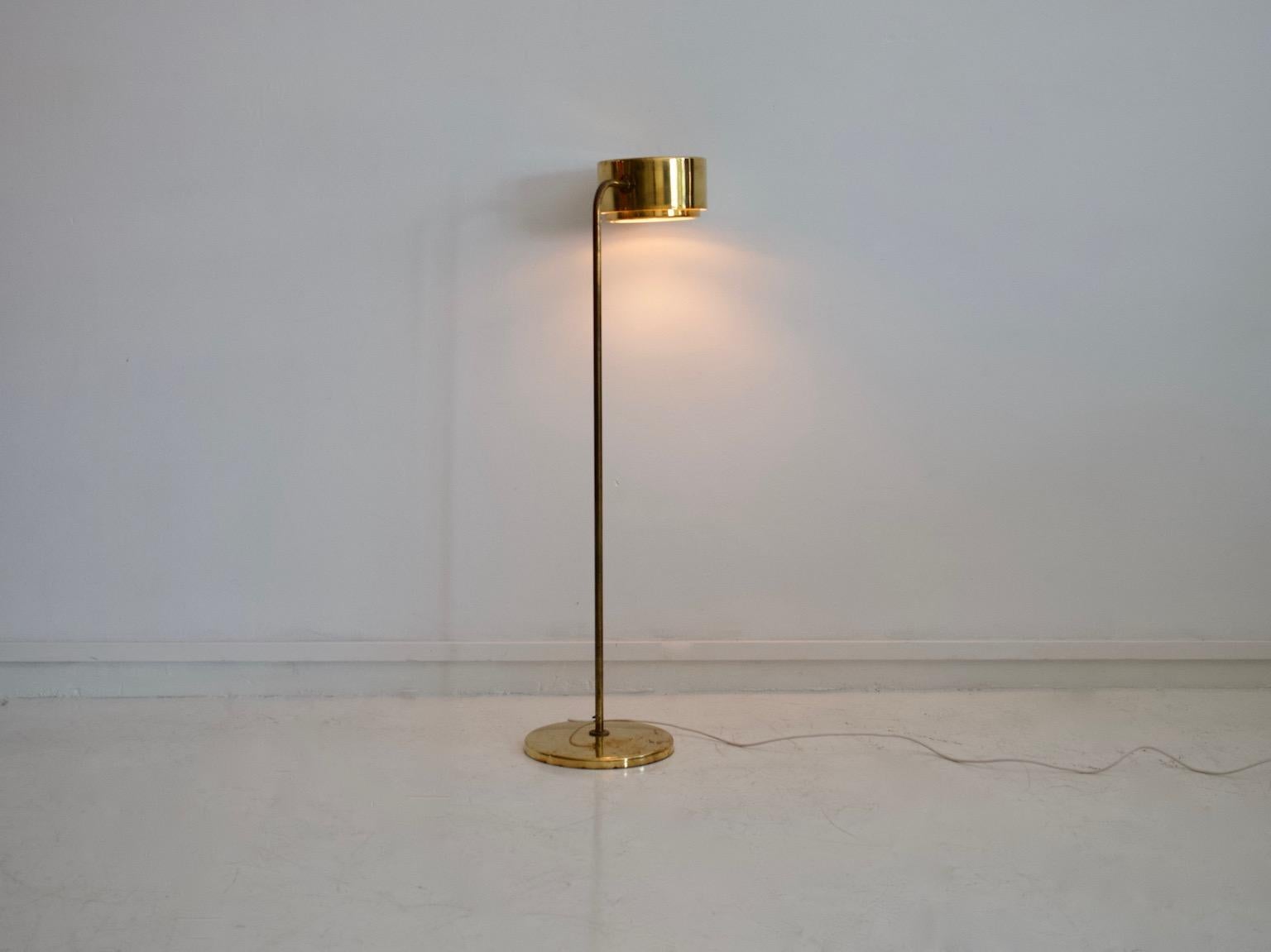 Swedish Hans Bergstrom for Atelje Lyktan Brass Floor Lamp