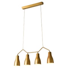 Hans Bergström for Ateljé Lyktan Chandelier in Brass