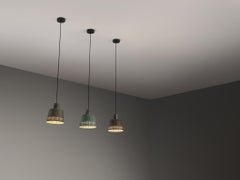 Hans Bergström for Ateljé Lyktan Pendants in Patinated Copper