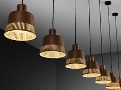 Hans Bergström for Atelje Lyktan Pendants in Patinated Copper