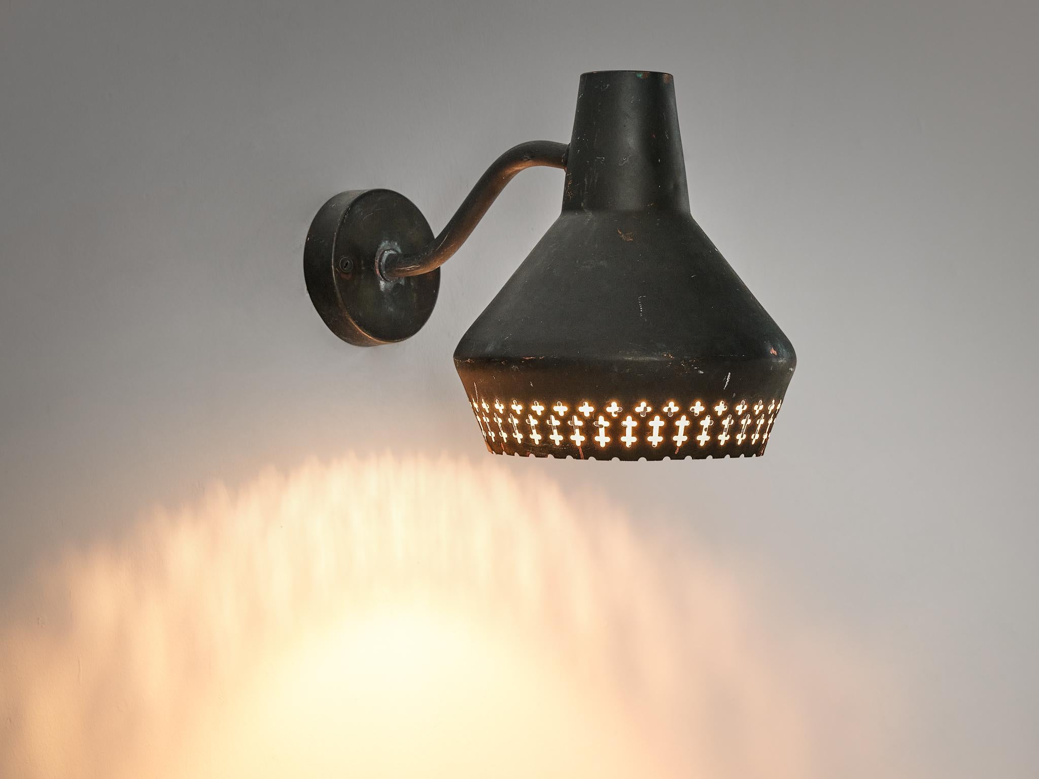Hans Bergström for Ateljé Lyktan Wall Light in Copper 2