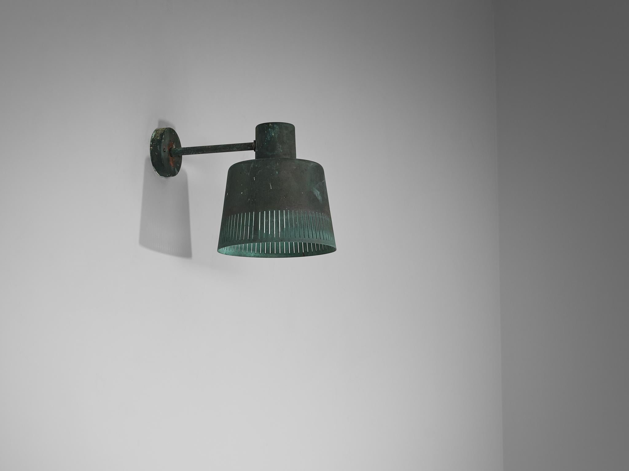 Hans Bergström for Ateljé Lyktan Wall Light in Patinated Copper  For Sale 4
