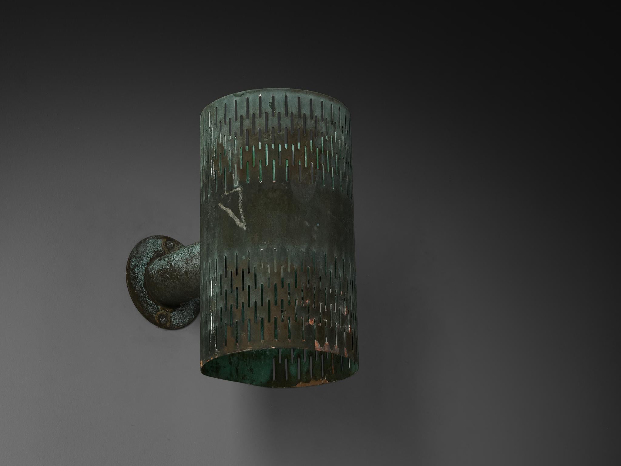 Hans Bergström for Ateljé Lyktan Wall Light in Patinated Copper For Sale 4