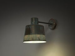 Hans Bergström for Ateljé Lyktan Wall Light in Patinated Copper