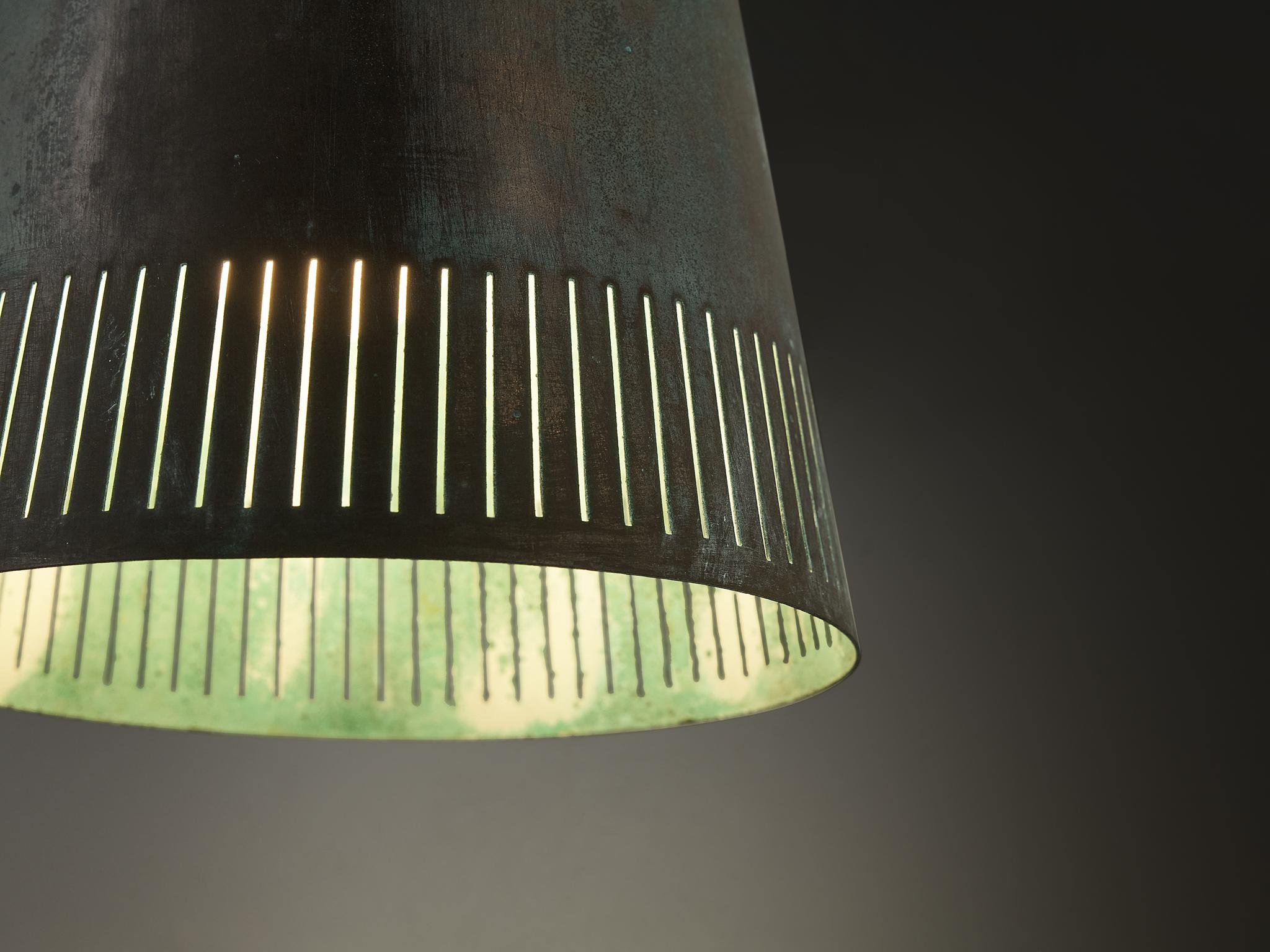 Scandinavian Modern Hans Bergström for Ateljé Lyktan Wall Light in Patinated Copper For Sale