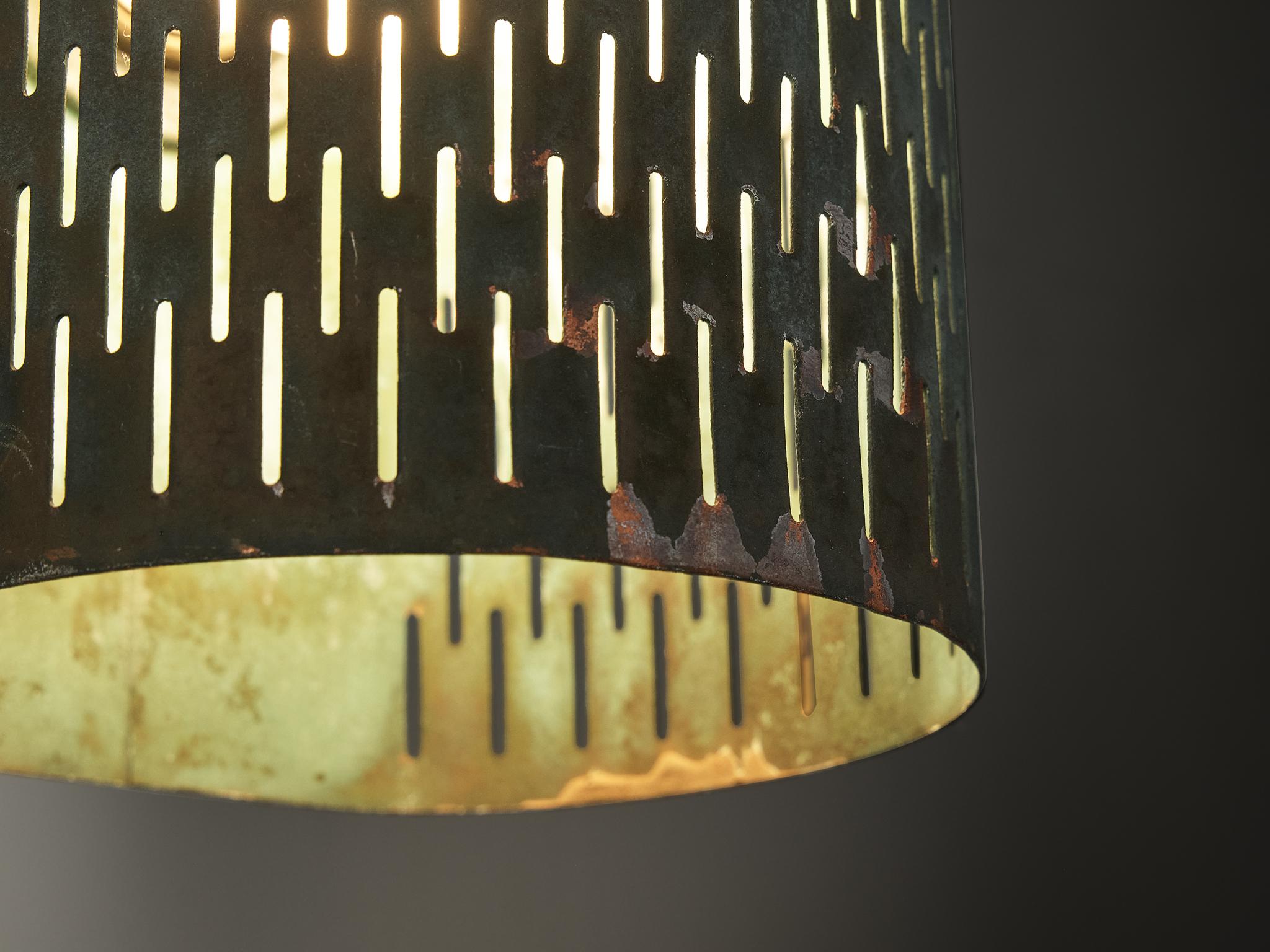 Scandinavian Modern Hans Bergström for Ateljé Lyktan Wall Light in Patinated Copper For Sale