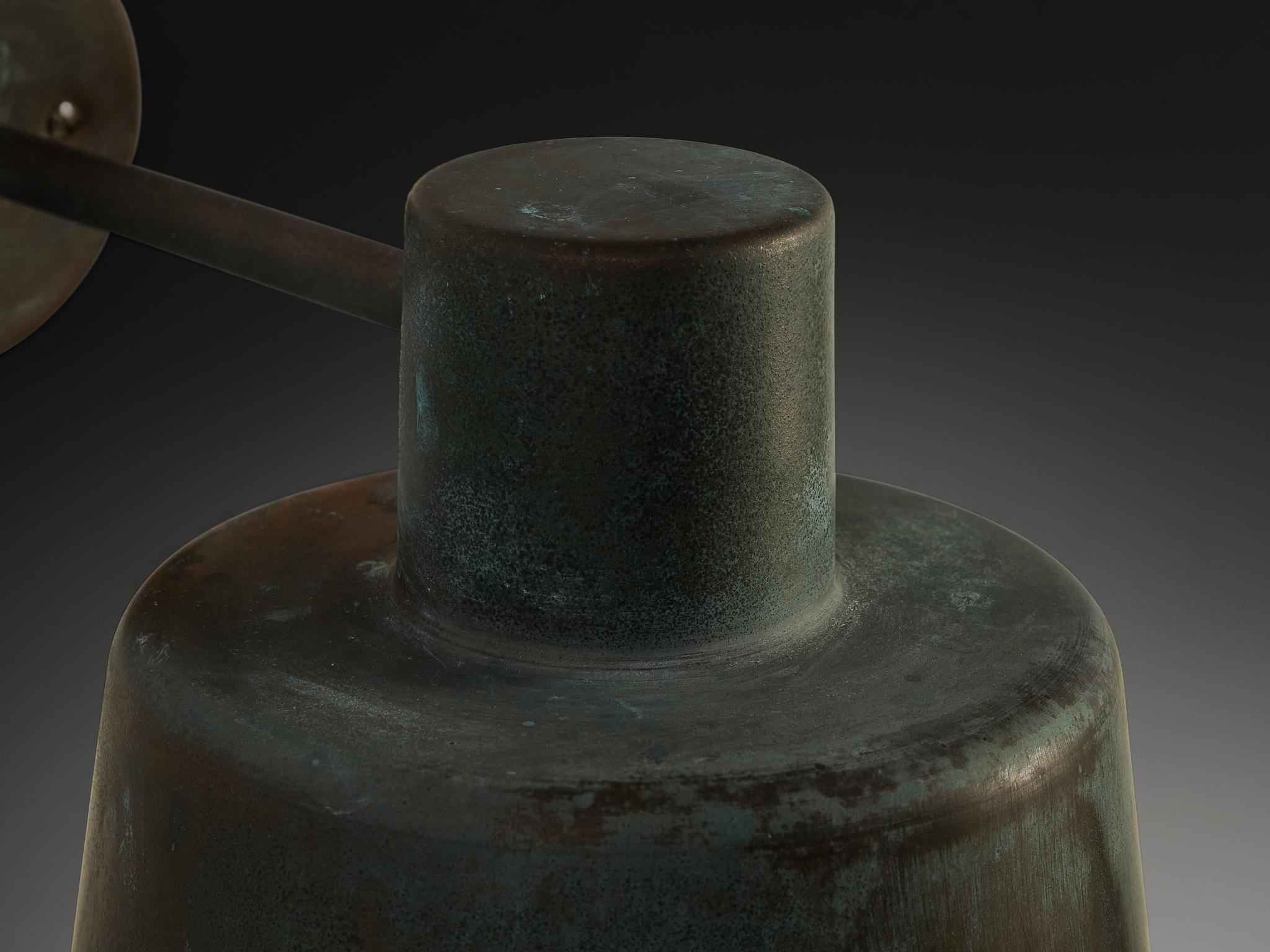 Hans Bergström for Ateljé Lyktan Wall Light in Patinated Copper In Good Condition For Sale In Waalwijk, NL