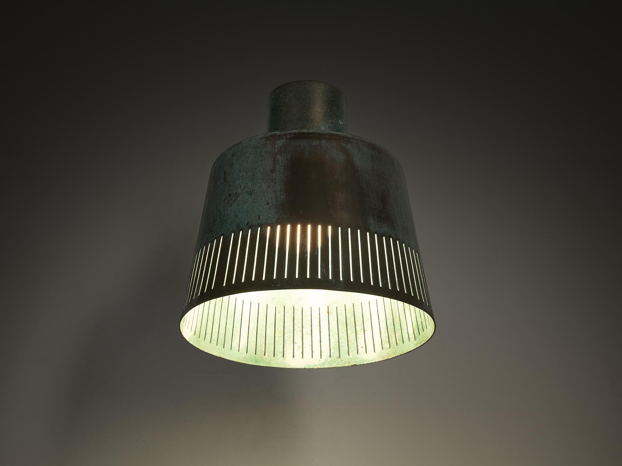 Hans Bergström for Ateljé Lyktan Wall Light in Patinated Copper For Sale 2