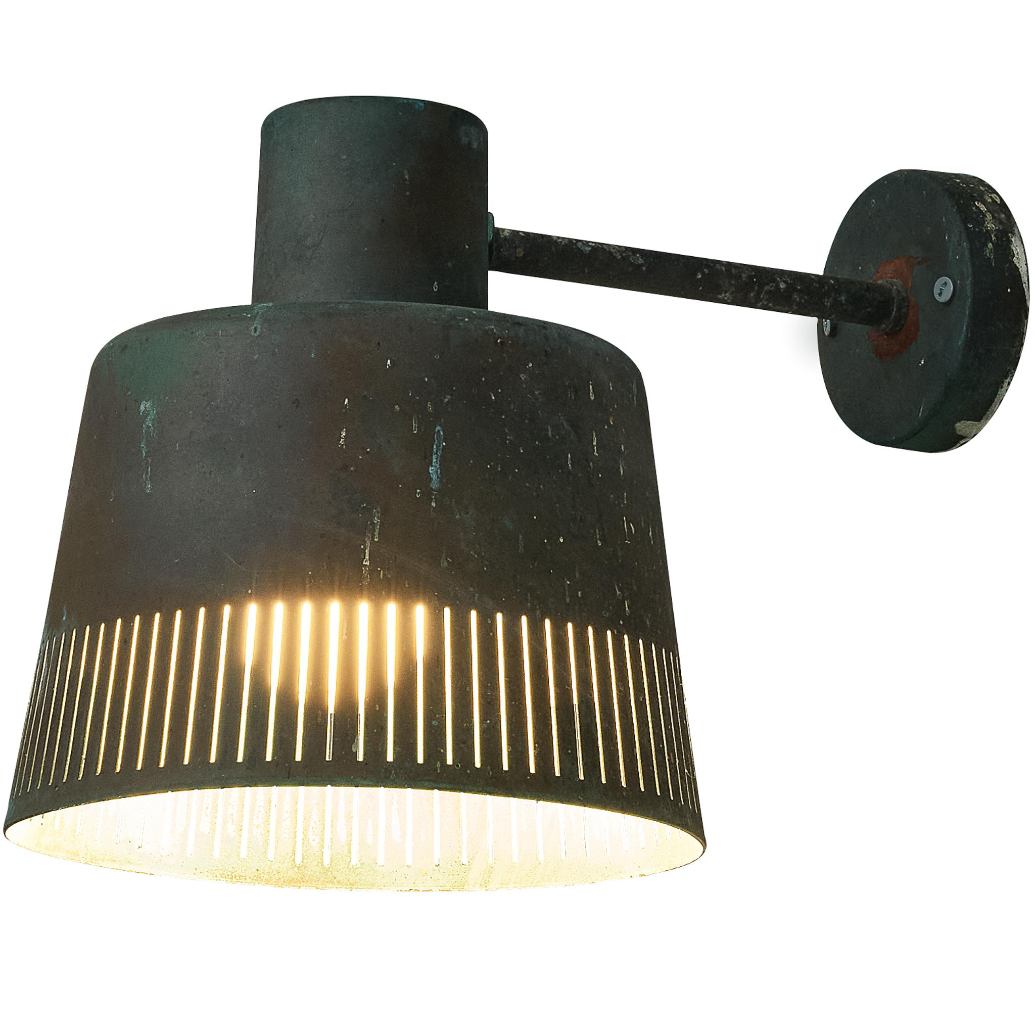 Hans Bergström for Ateljé Lyktan Wall Light in Patinated Copper For Sale