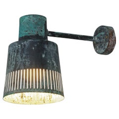 Hans Bergström for Ateljé Lyktan Wall Light in Patinated Copper