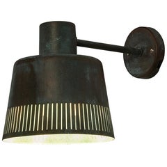 Hans Bergström for Ateljé Lyktan Wall Light in Patinated Copper