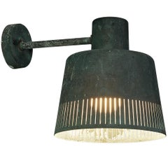Hans Bergström for Ateljé Lyktan Wall Light in Patinated Copper