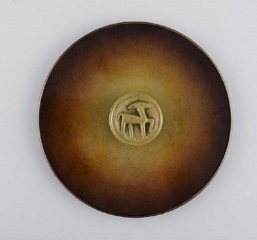 Hans Bergström for Ystad Brons, a Pair of Art Deco Hand Mirrors in Bronze, 1940s For Sale 1