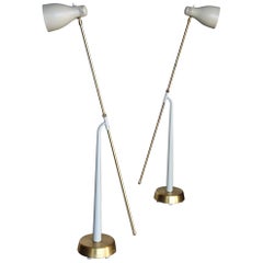 Hans Bergström Model 541 Floor Lamps for Atelje Lyktan, Sweden, circa 1945