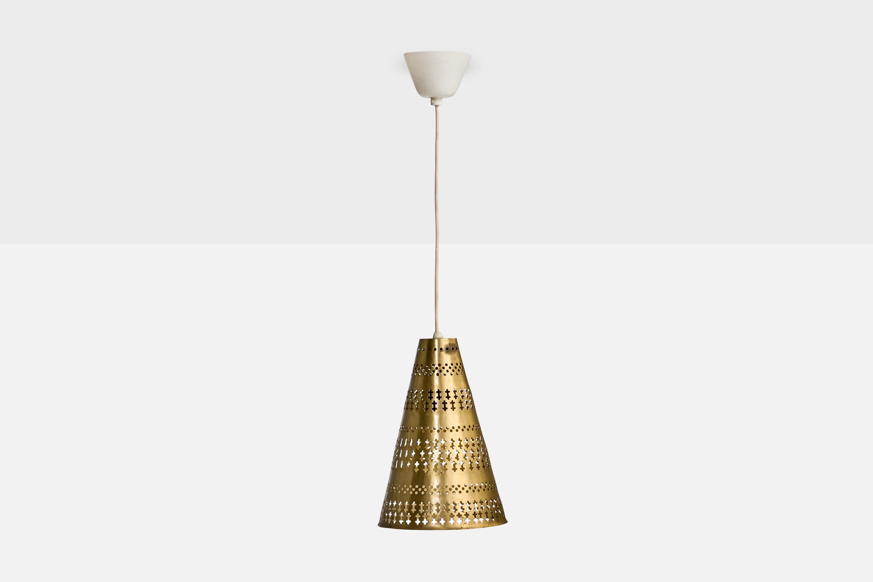 Hans Bergström, Lampade a sospensione, Ottone, Svezia, anni '50 In condizioni buone in vendita a High Point, NC