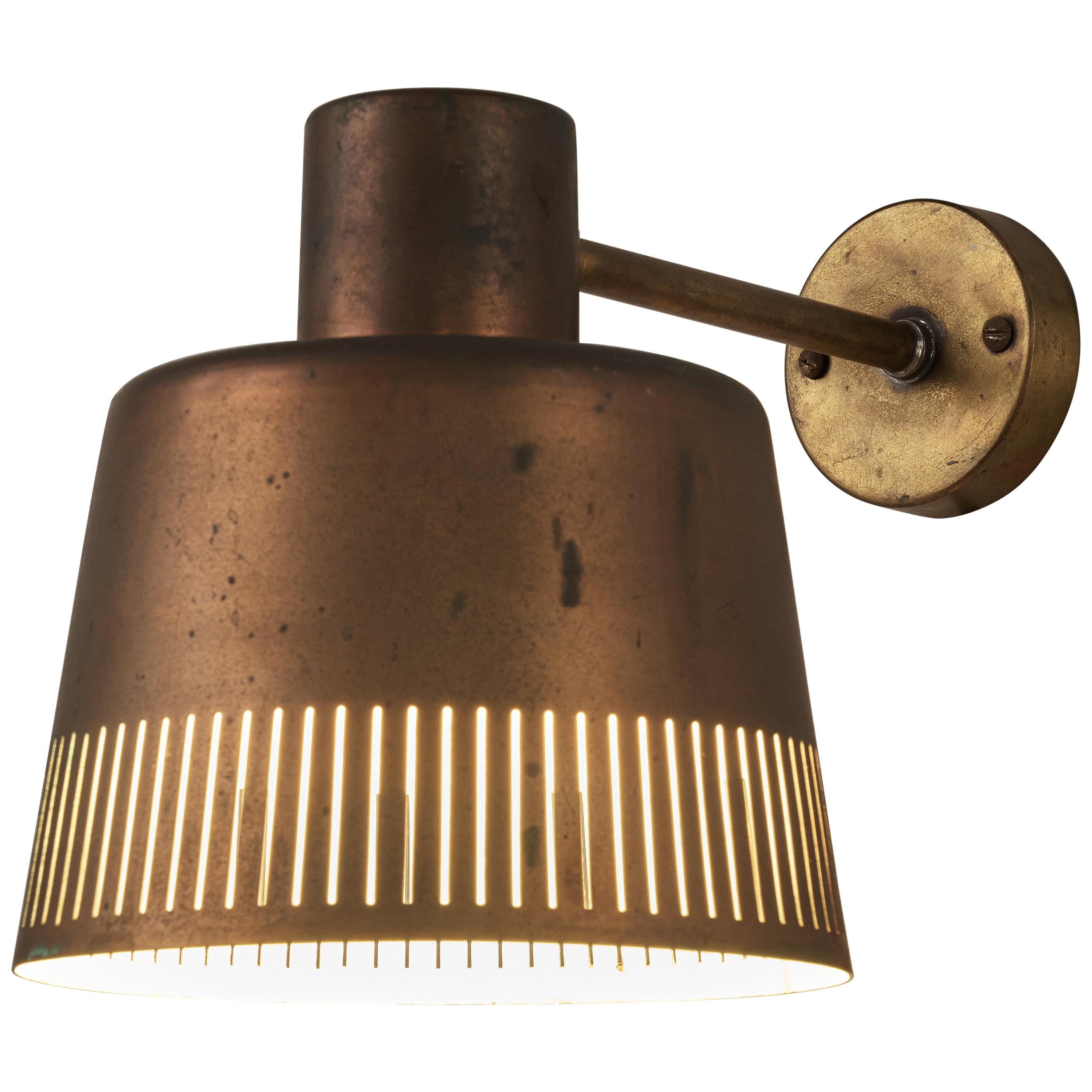 Hans Bergström Rare Wall Lamp Model 1006A in Copper