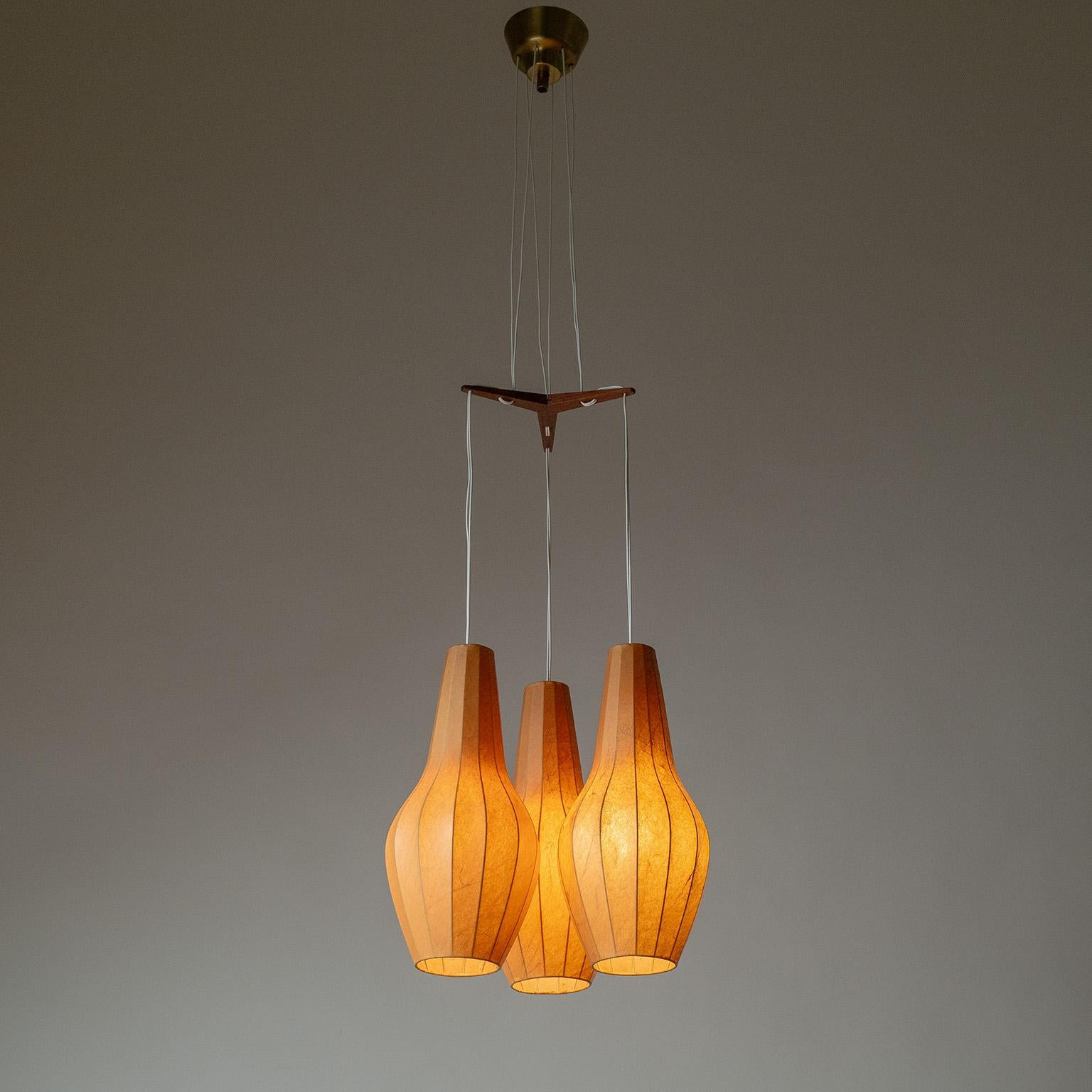 Hans Bergström Triple Cocoon Pendant, 1950s For Sale 3