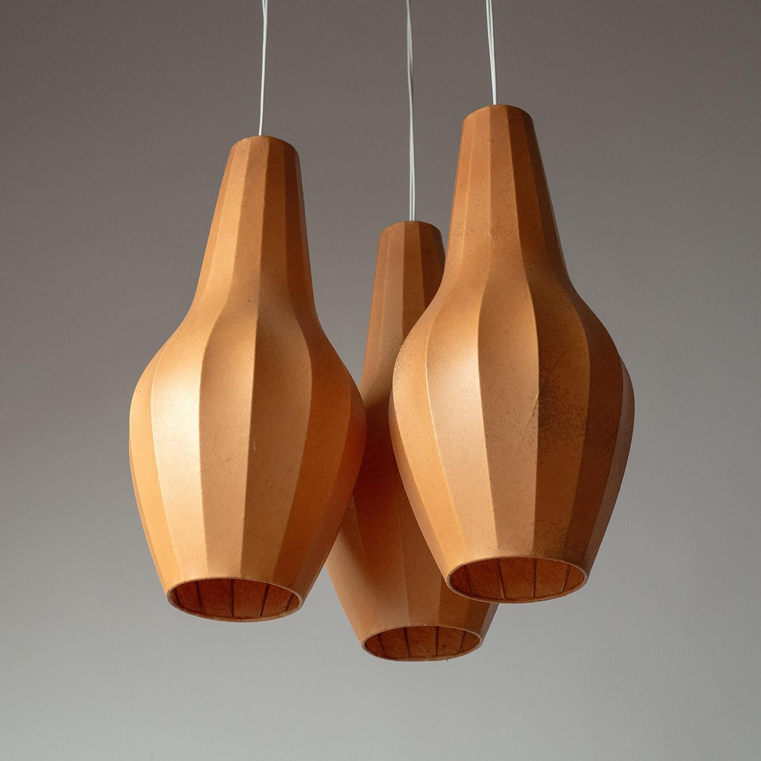 Mid-20th Century Hans Bergström Triple Cocoon Pendant, 1950s For Sale