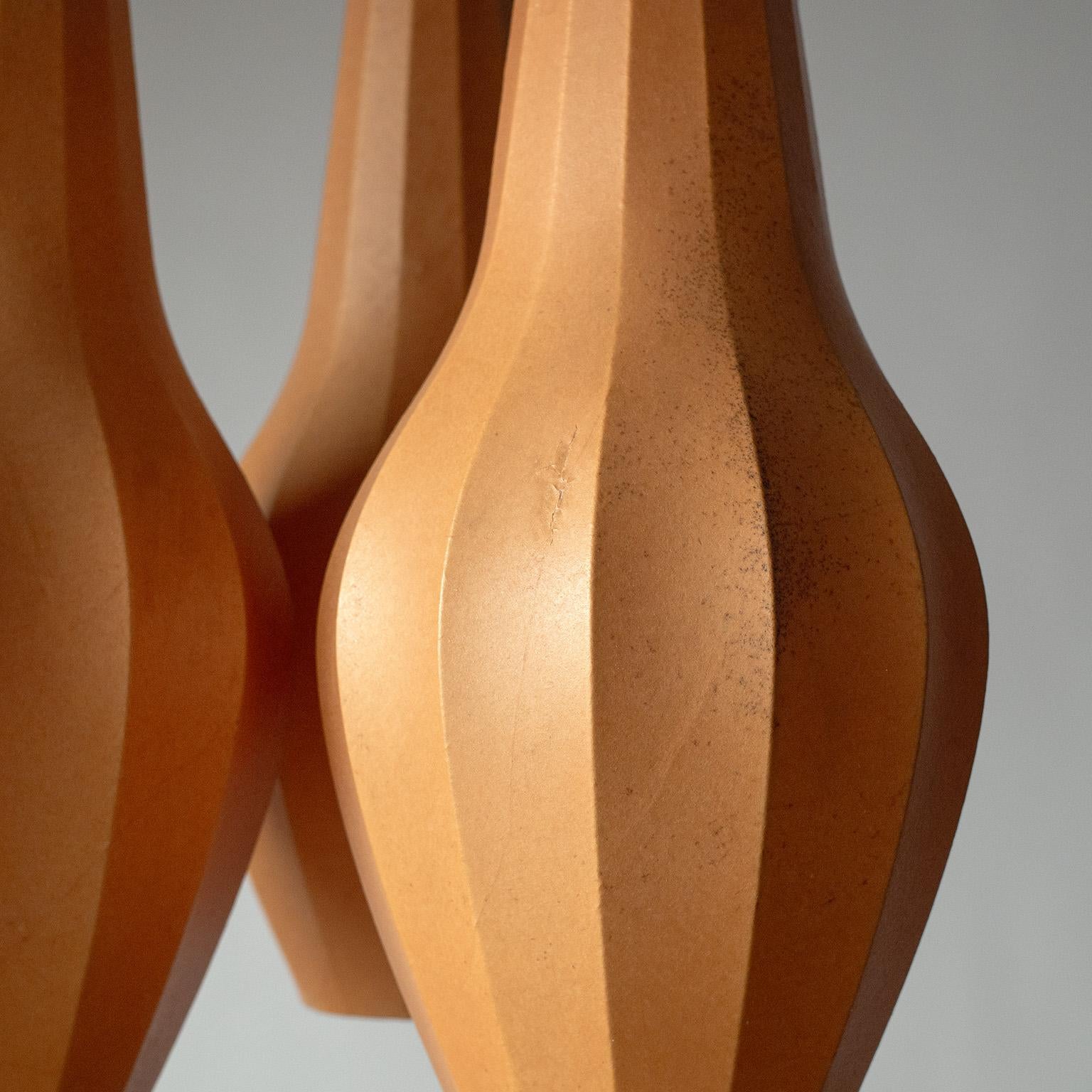 Brass Hans Bergström Triple Cocoon Pendant, 1950s For Sale