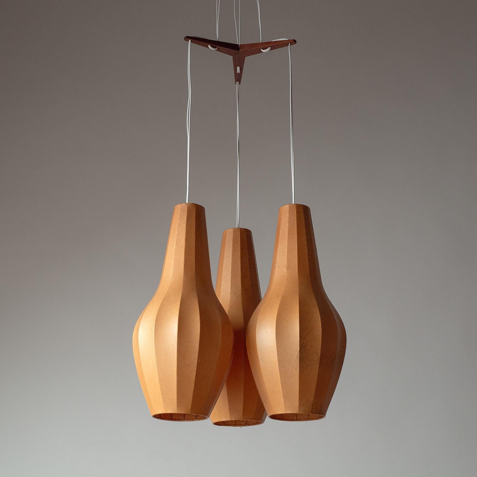 Hans Bergström Triple Cocoon Pendant, 1950s For Sale 1
