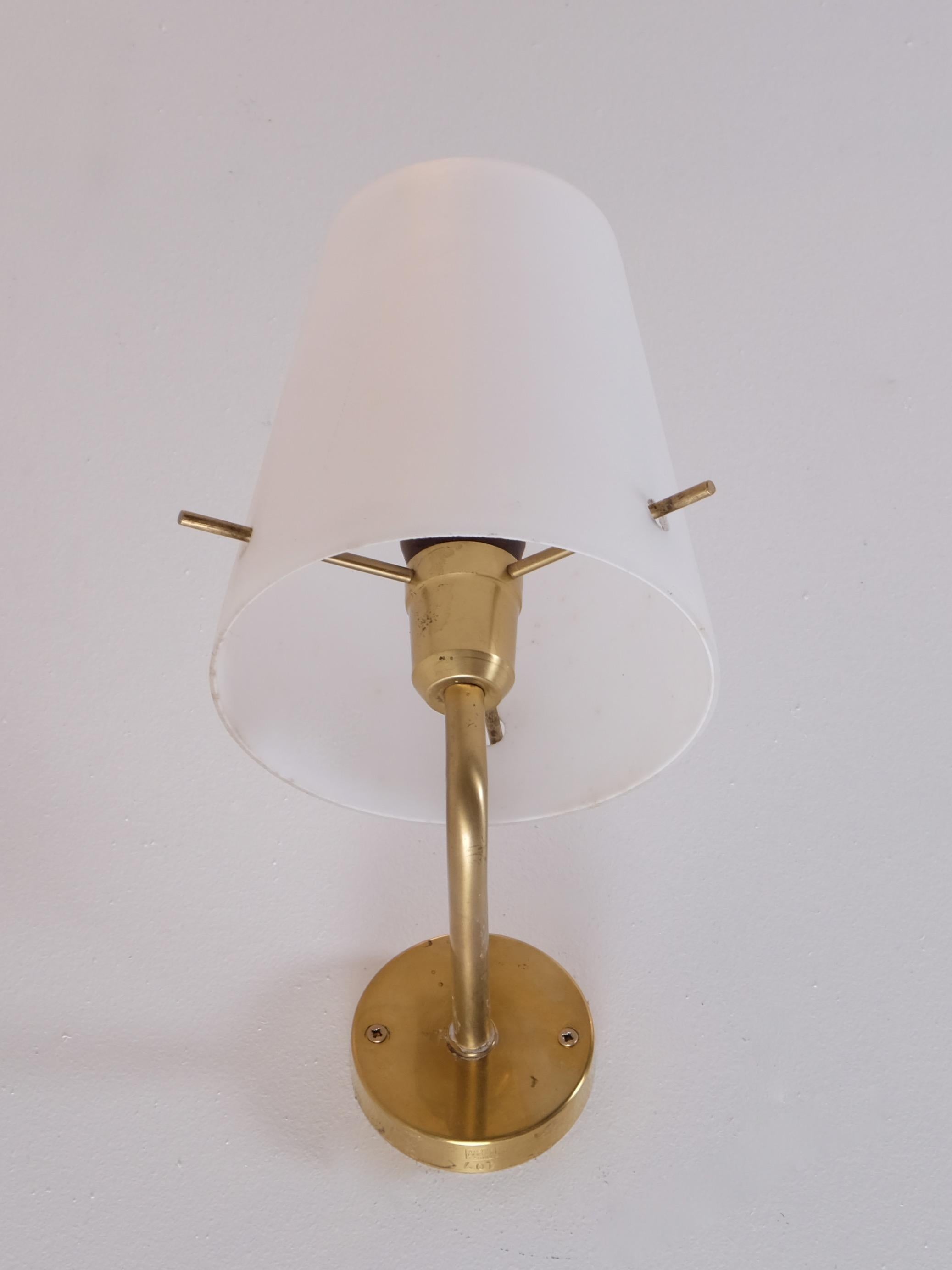 Scandinavian Modern Hans Bergström Wall Lamp Model 407, 1950s For Sale