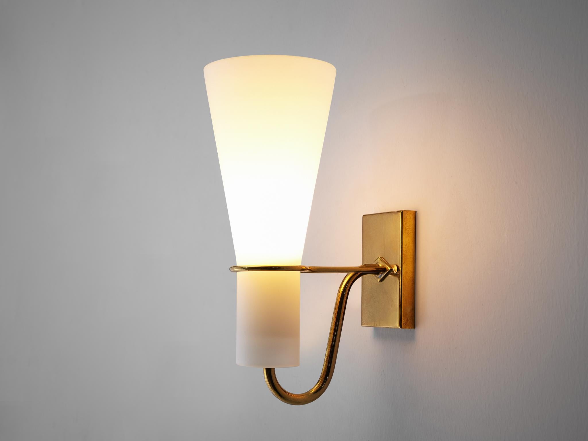 Hans Bergström ASEA Belysning Wall Lamp with Brass In Good Condition In Waalwijk, NL