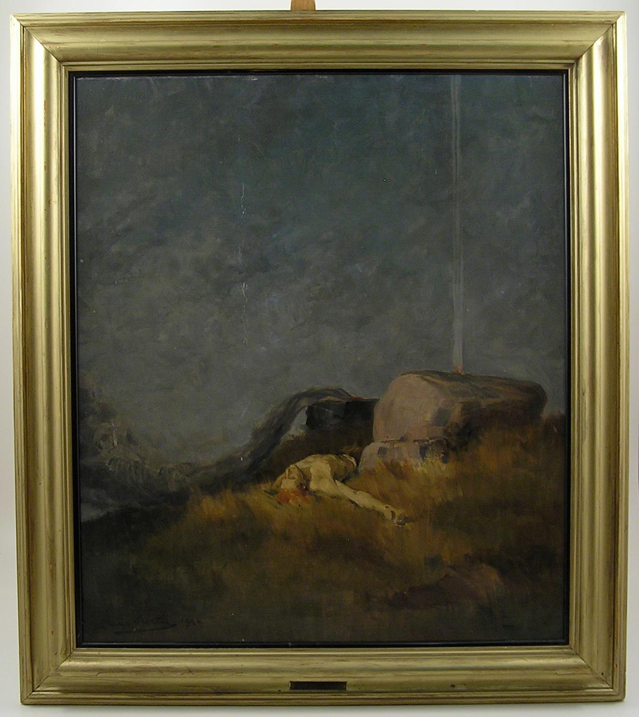Hans Bertle (1880 1945) Geburt des Todes, 1924 (Cain and Abel) - Symbolist Oil For Sale 1
