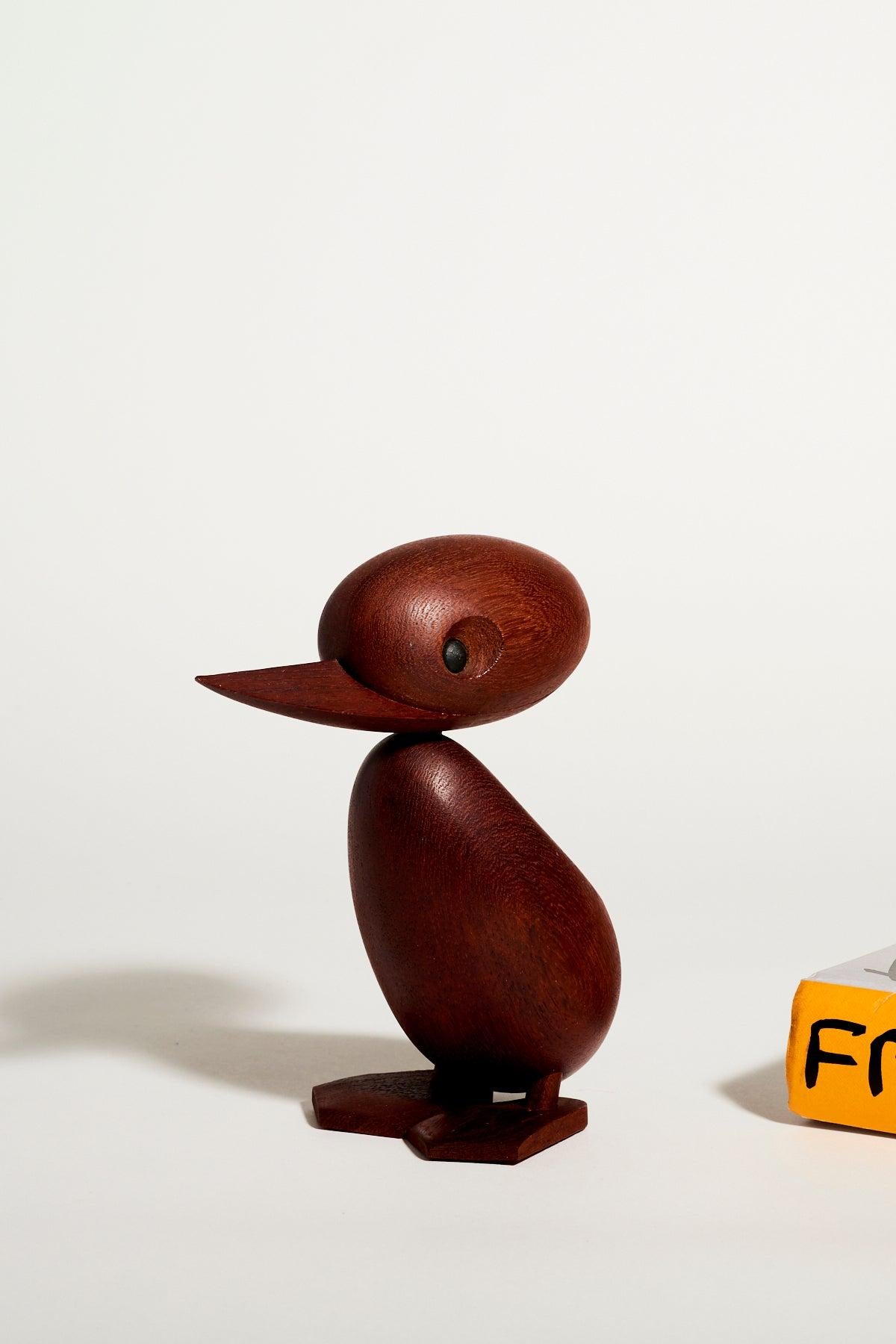 Hans Bolling 1950s Teak Duck Sculpture by Torben Orskov In Excellent Condition In New York, NY