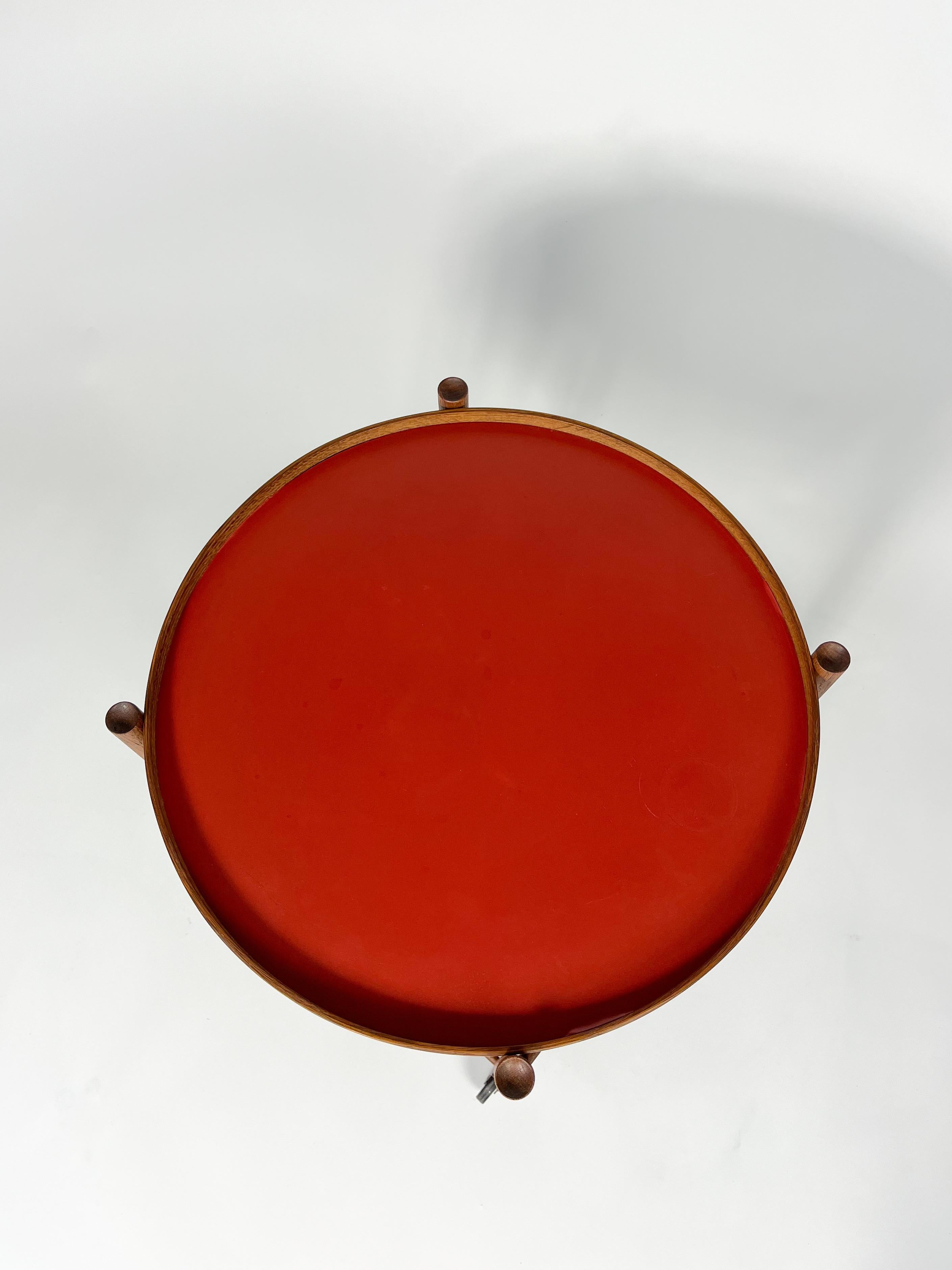 Hans Bolling Bar Cart Torben Orskov Denmark Oak Tray Table 1960s In Good Condition In Basel, BS