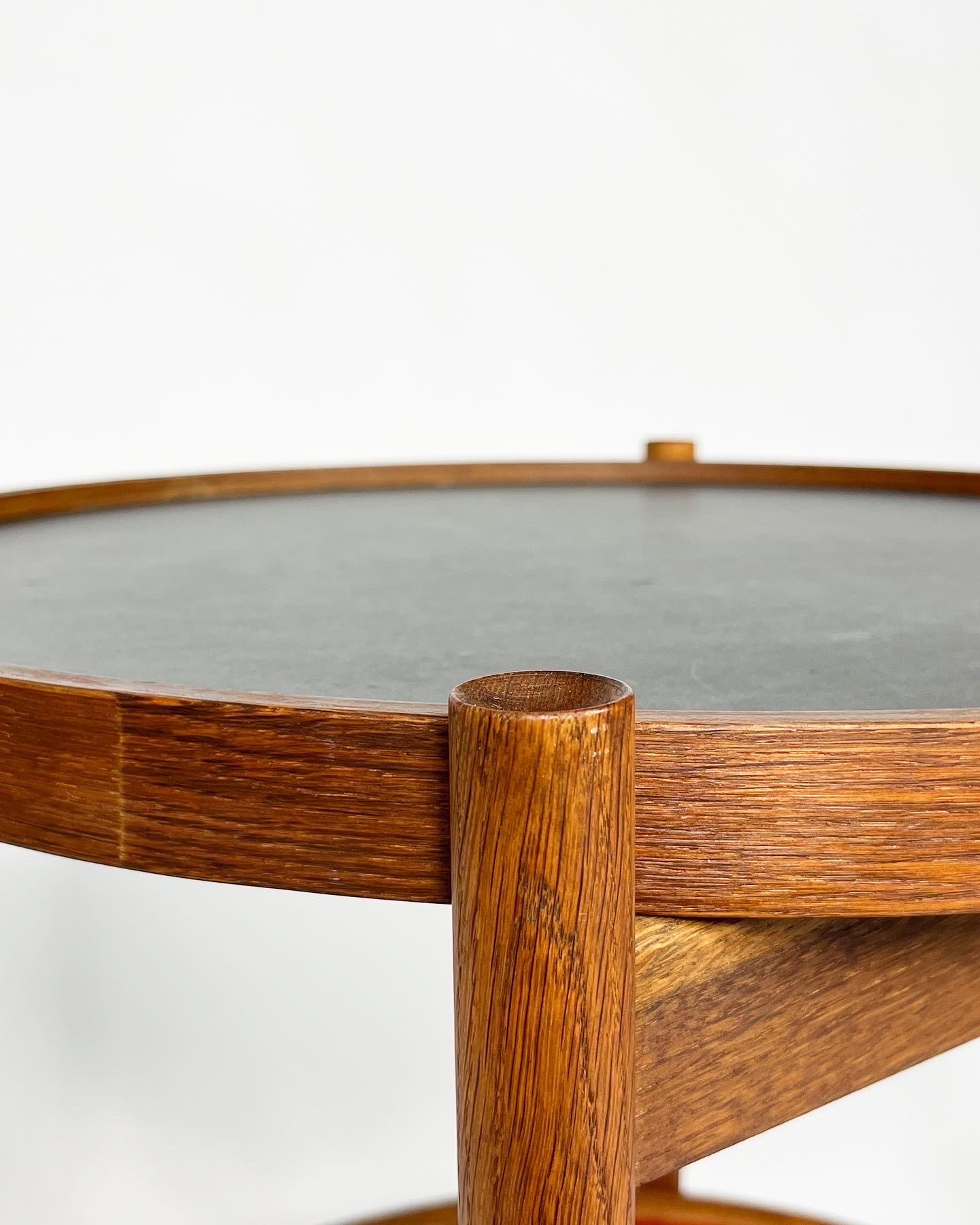 Hans Bolling Bar Cart Torben Orskov Denmark Oak Tray Table 1960s 1