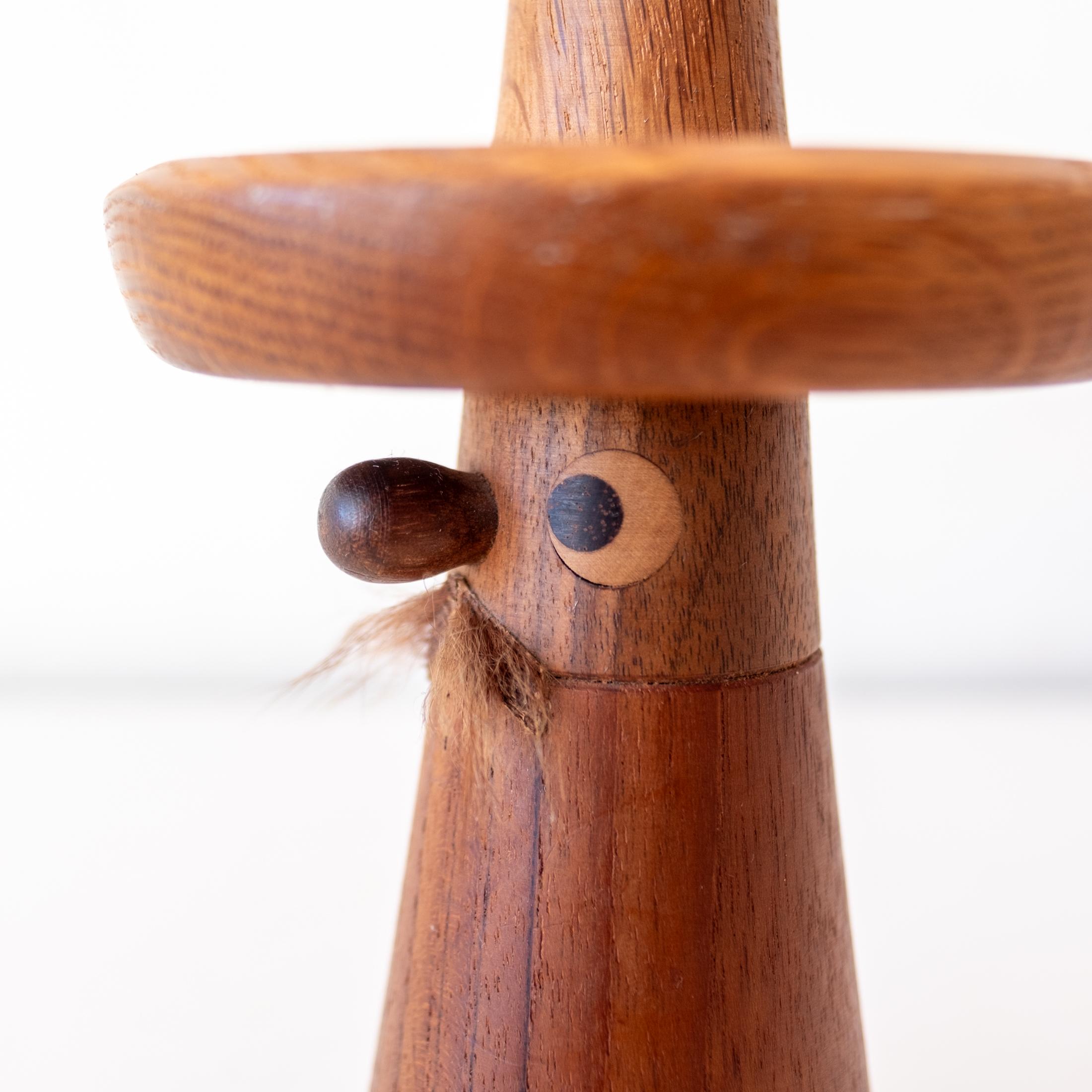 Mid-Century Modern Hans Bolling Orskov & CO Teak and Beech Danish Modern Mexican Figure For Sale