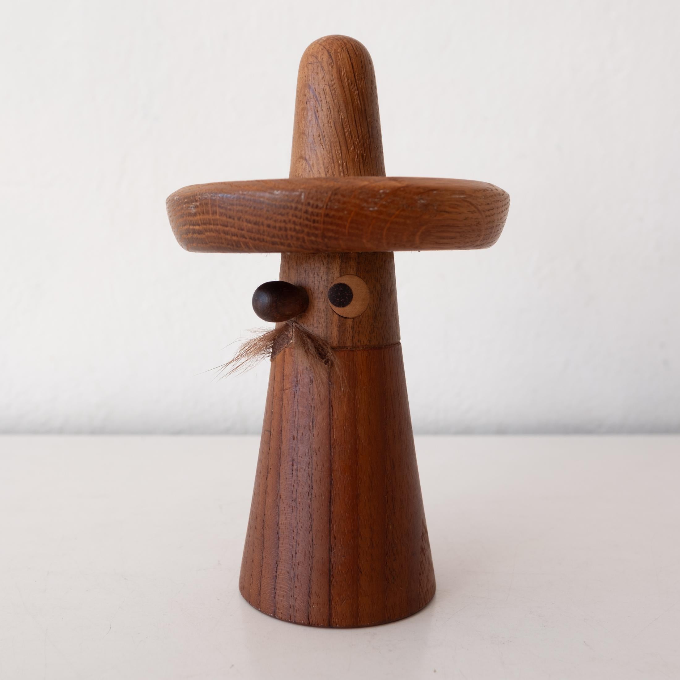 Mid-Century Modern Hans Bolling Orskov & CO Teak and Beech Danish Modern Mexican Figure For Sale