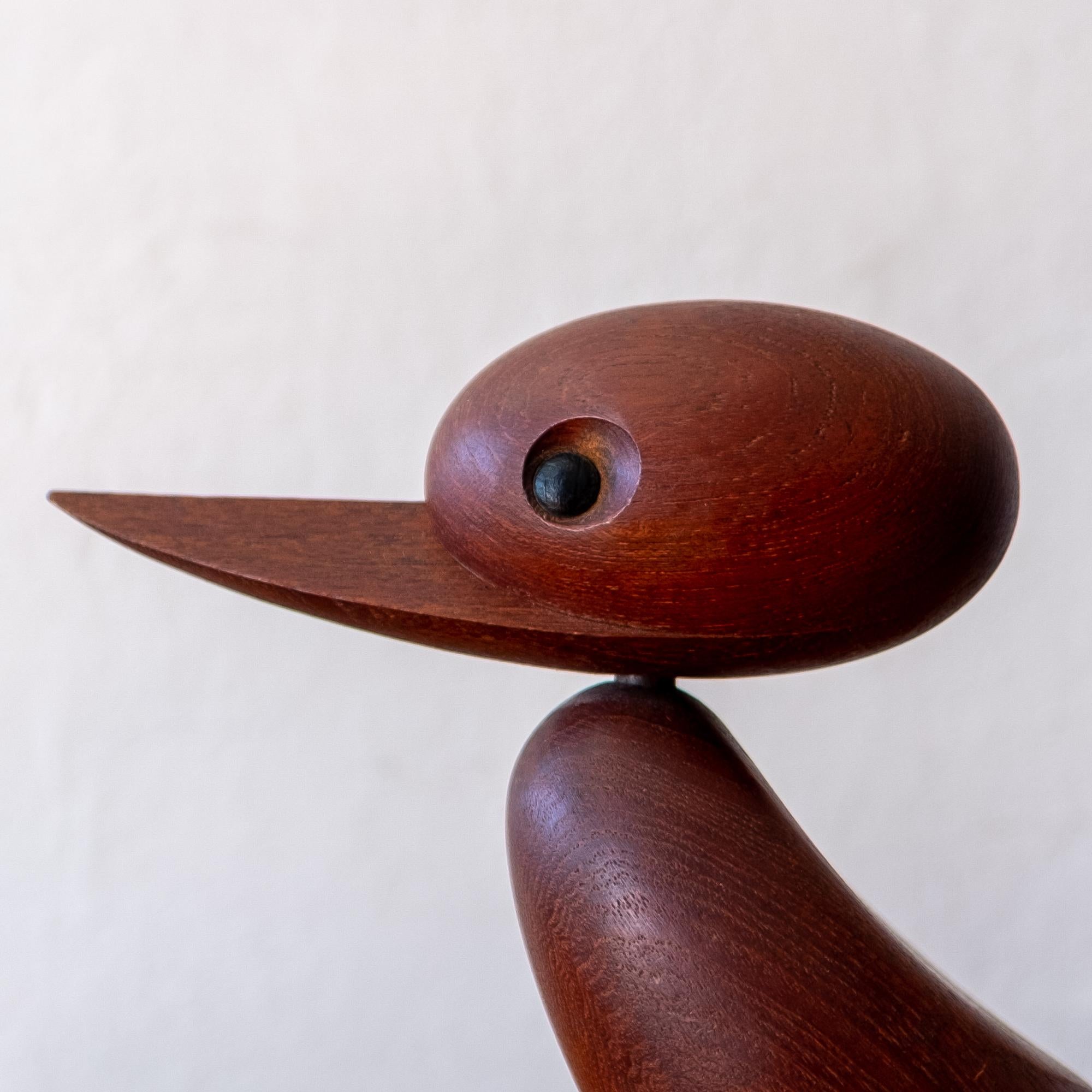 Scandinave moderne Sculpture de canard en teck de Hans Bolling par Torben Orskov en vente