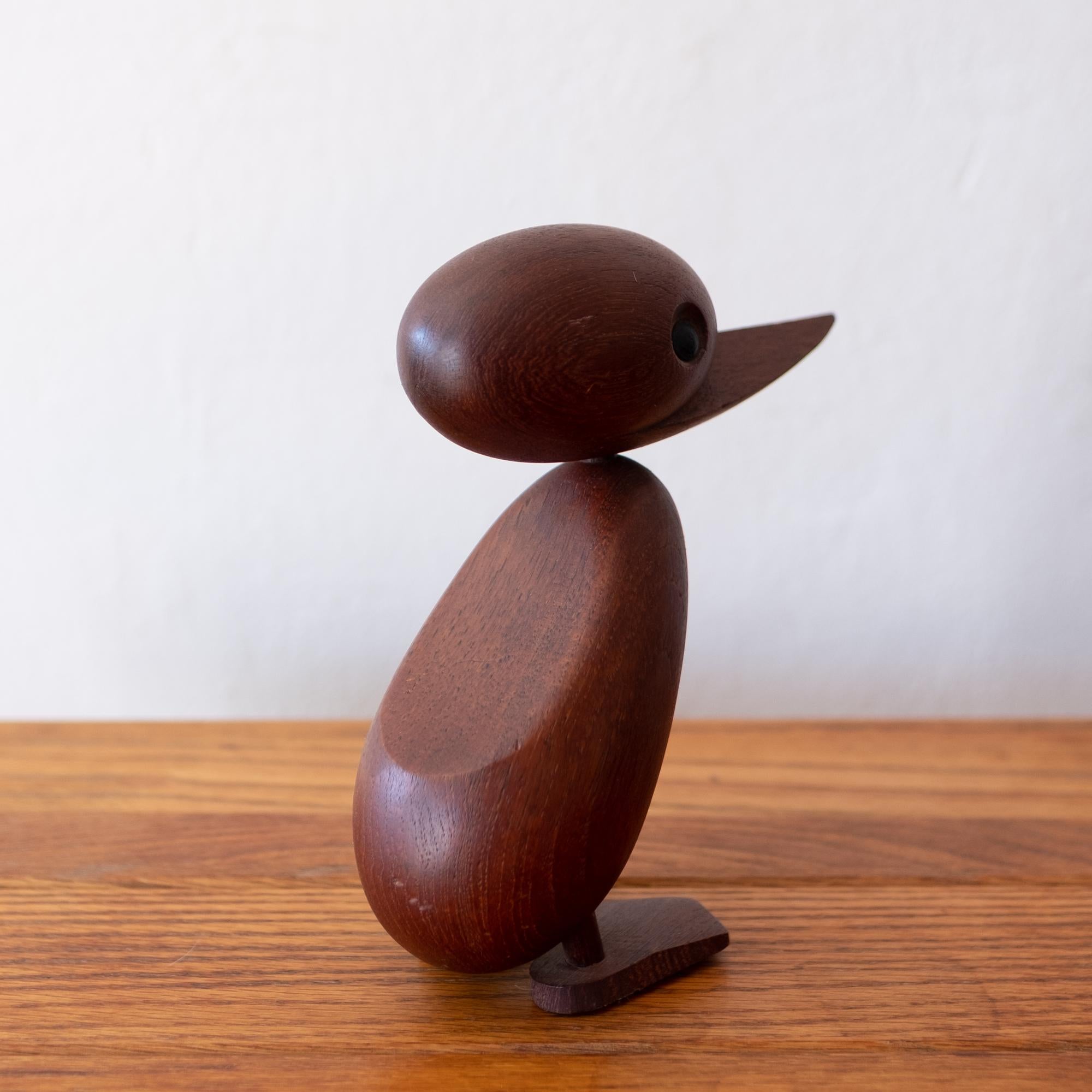 Danois Sculpture de canard en teck de Hans Bolling par Torben Orskov en vente