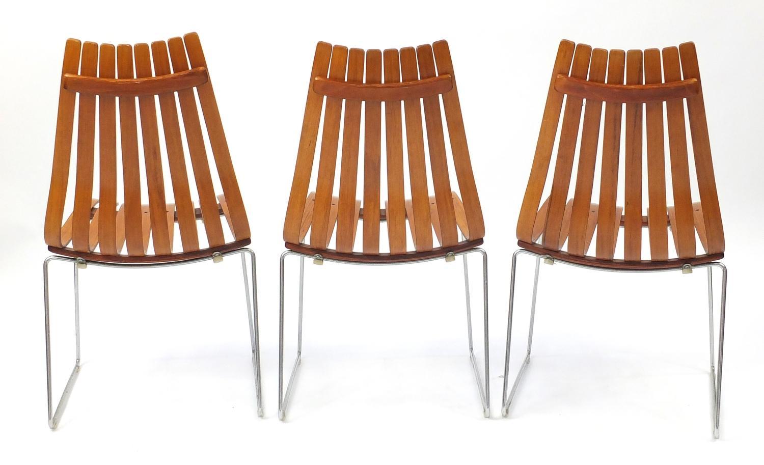 Mid-20th Century Hans Brattrud Rosewood Dining Table & Six Scandia Chairs, Hove Mobler circa 1965