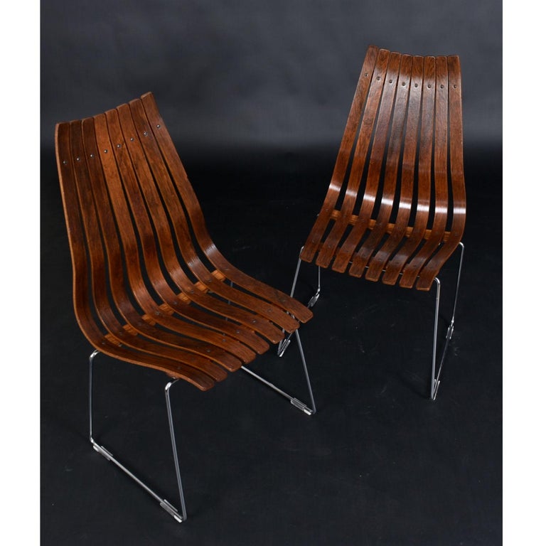 Hans Brattrud Rosewood Scandia Dining Chairs by Hove Mobler of Norway For Sale at 1stDibs