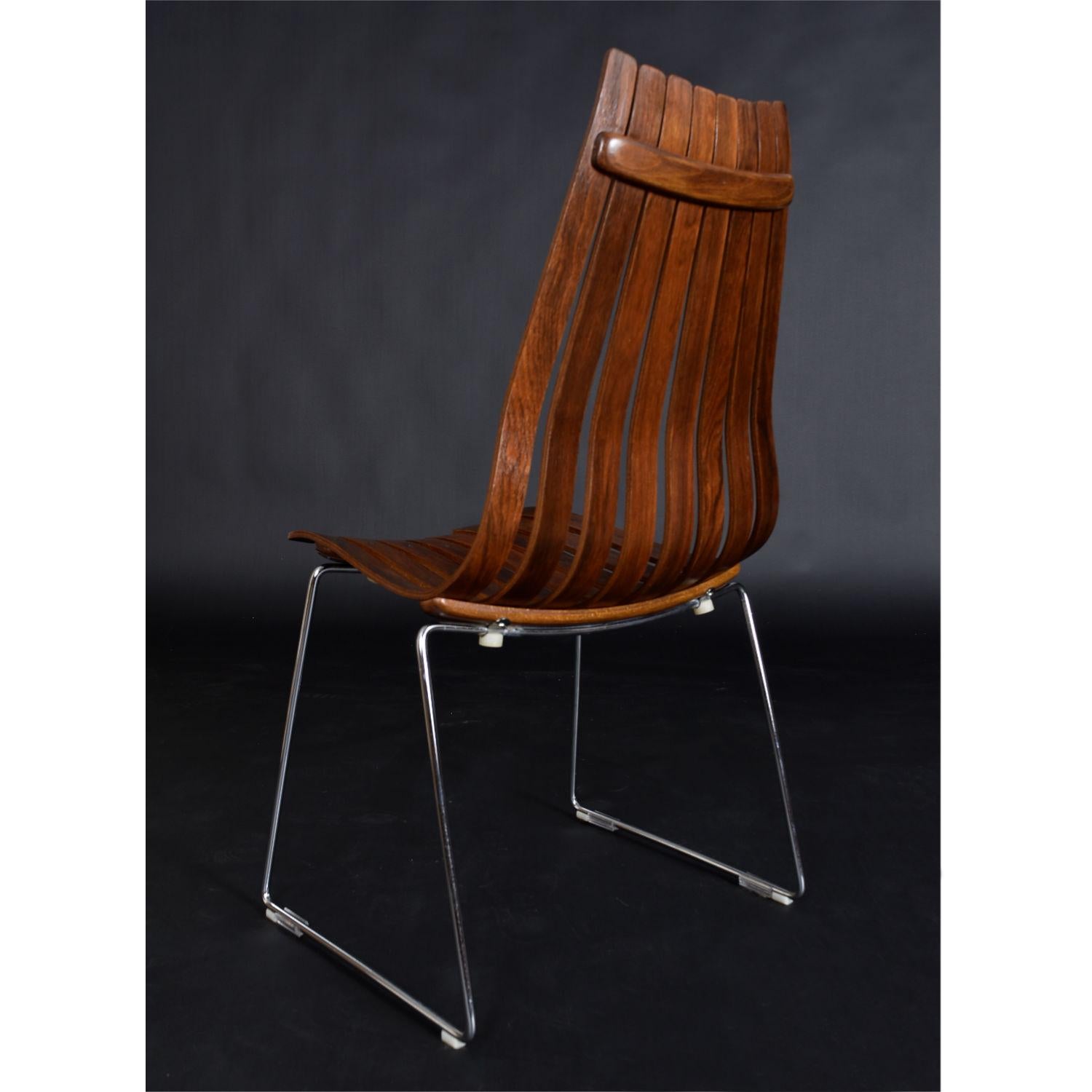 Mid-20th Century Hans Brattrud Rosewood Scandia Dining Chairs by Hove Mobler of Norway