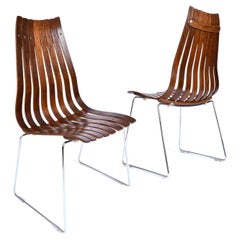 Hans Brattrud Rosewood Scandia Dining Chairs by Hove Mobler of Norway