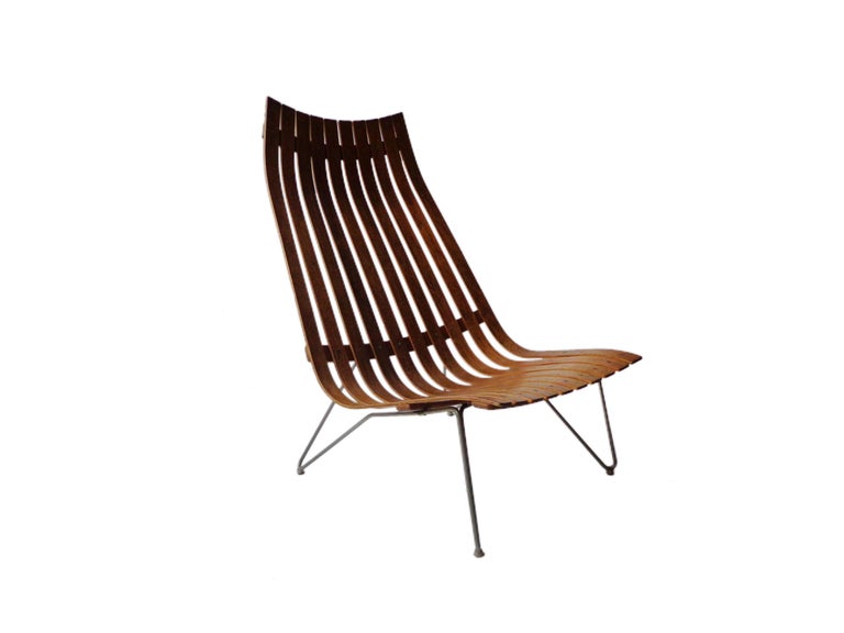 Scandinavian Modern Hans Brattrud ‘Scandia’ Lounge Chair by Hove Møbler, Scandinavian design 1957